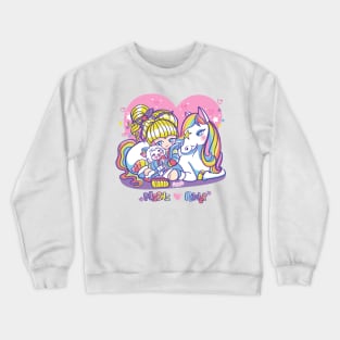 Rainbow friends retro girl Crewneck Sweatshirt